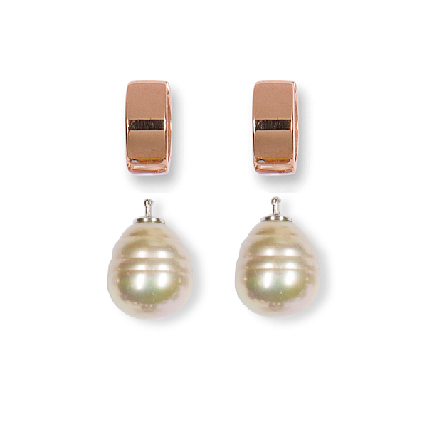 Barocktropfen, 16mm - Einhängerpaar, puder