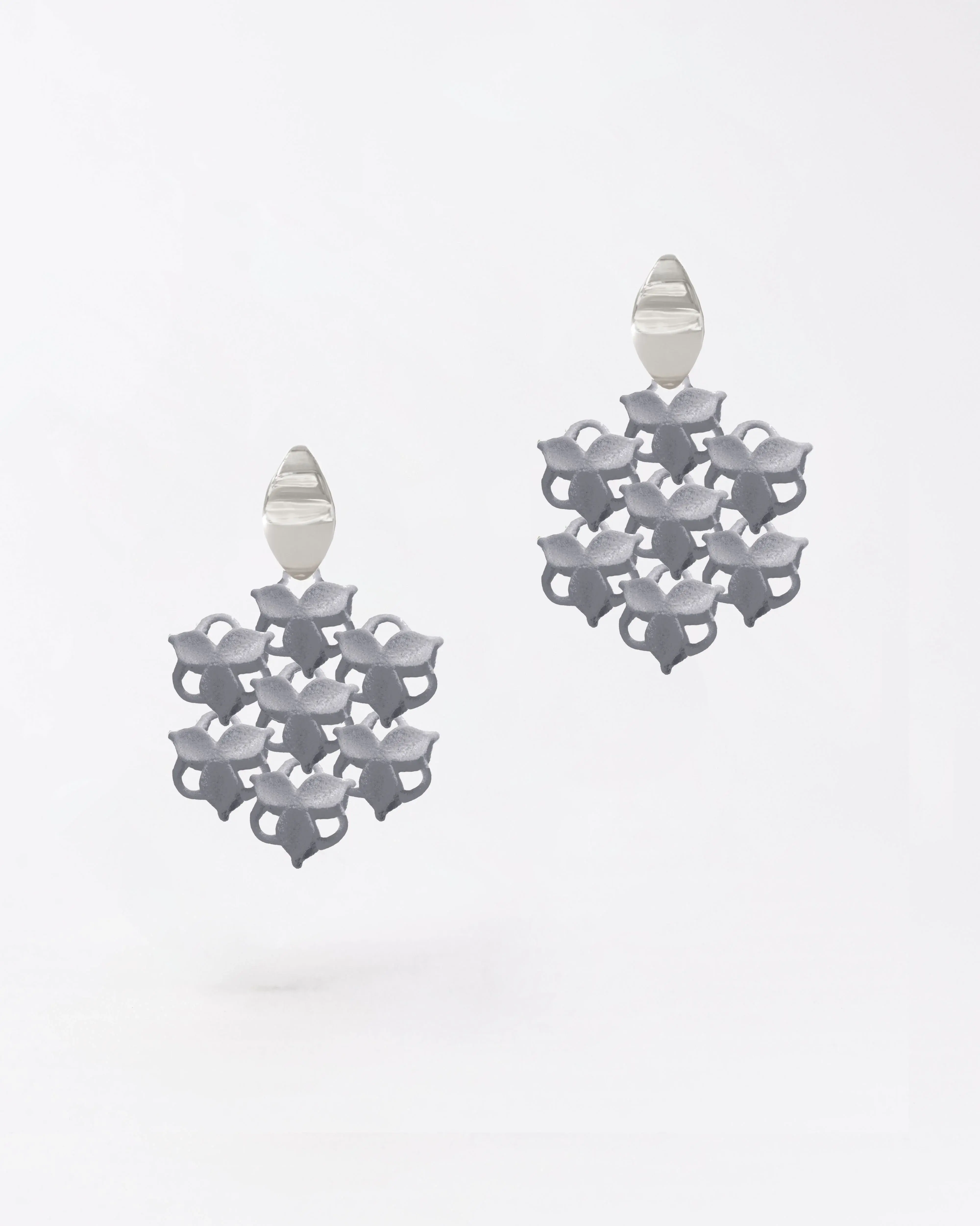 Boltenstern Fabnora Ohrringe Blossom Mini Cool Grey by BLAHASCHMUCK WIEN 1010