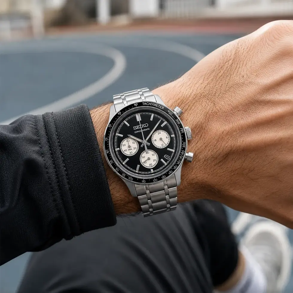 SEIKO SSB479P1 | Quartz Chronograph Ø 38,7 mm Edelstahl Schwarz-Weiß