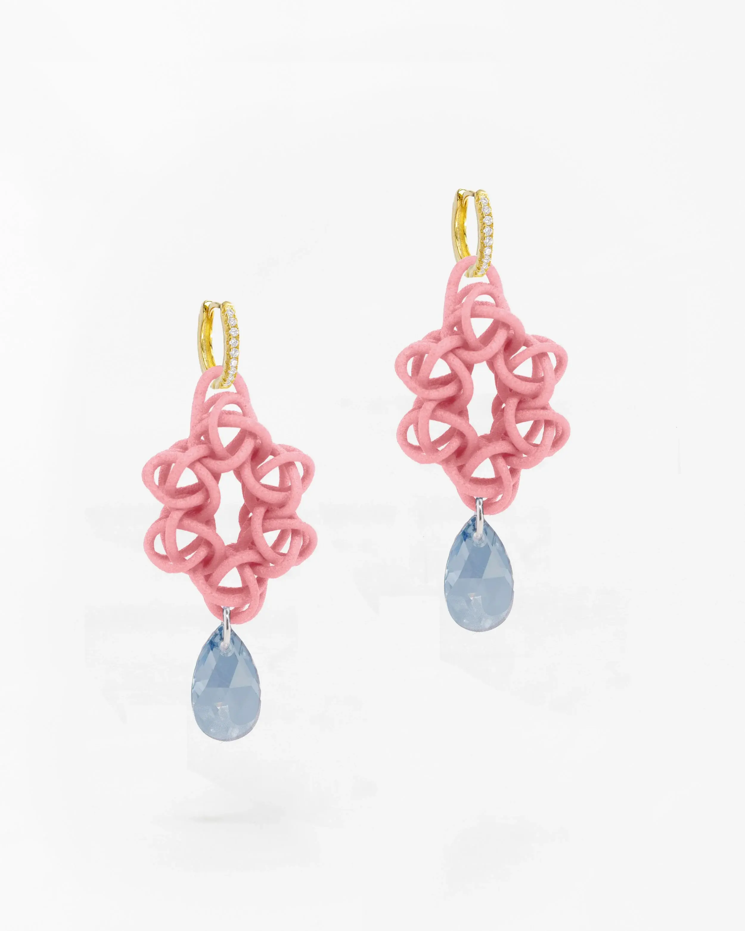 Boltenstern Fabnora Ohrringe Cosmos Lemonade Pink by BLAHASCHMUCK WIEN