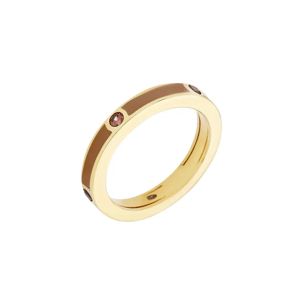 Labrioro Jewelry Urban Emaille Ring Marrone by BLAHASCHMUCK Vienna