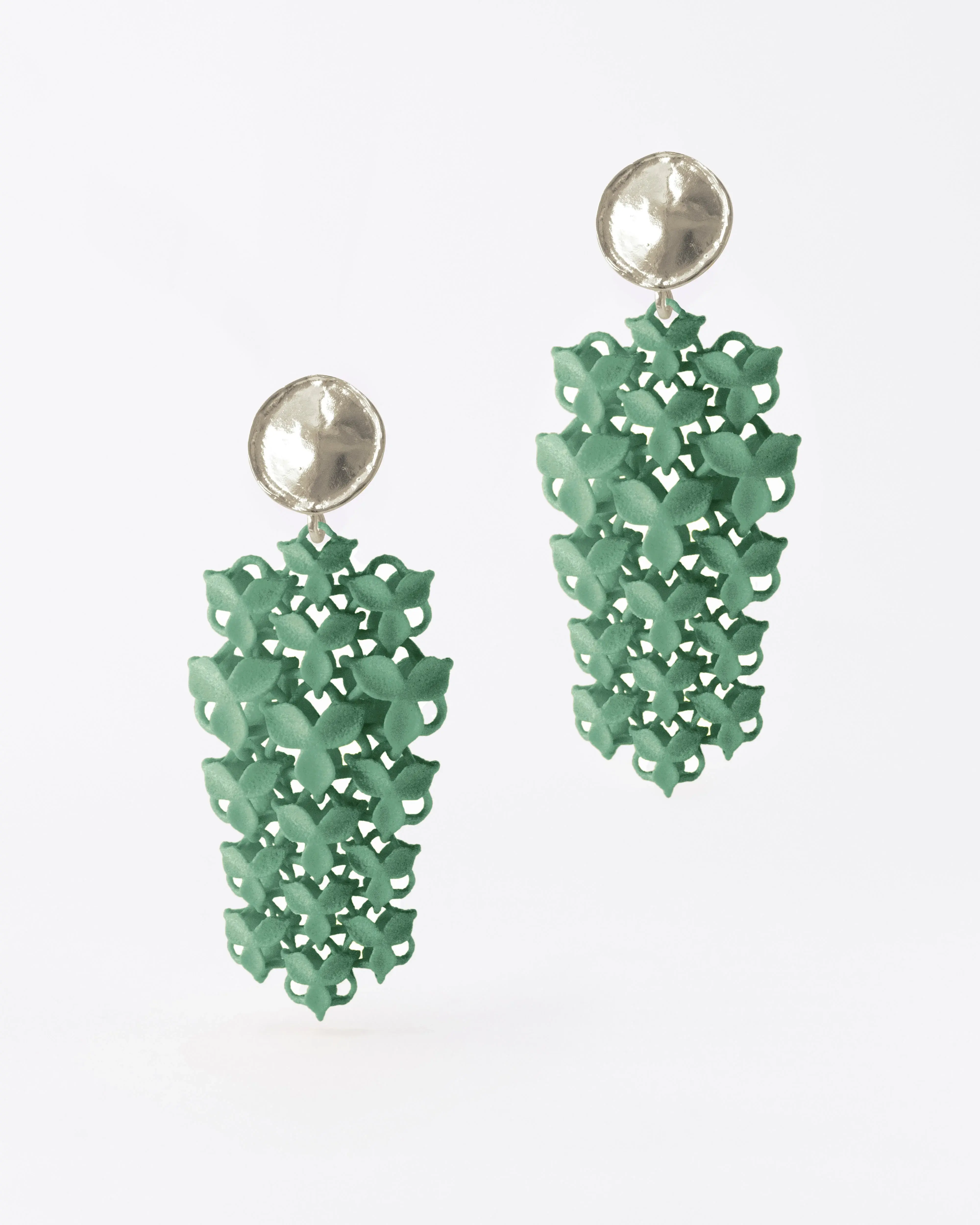 Boltenstern Fabnora Ohrringe Blossom Small Sage Green by BLAHASCHMUCK WIEN