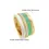 Miniaturbild: Labrioro Double Circle Ring Bianco - Verde Acqua by BLAHASCHMUCK Vienna