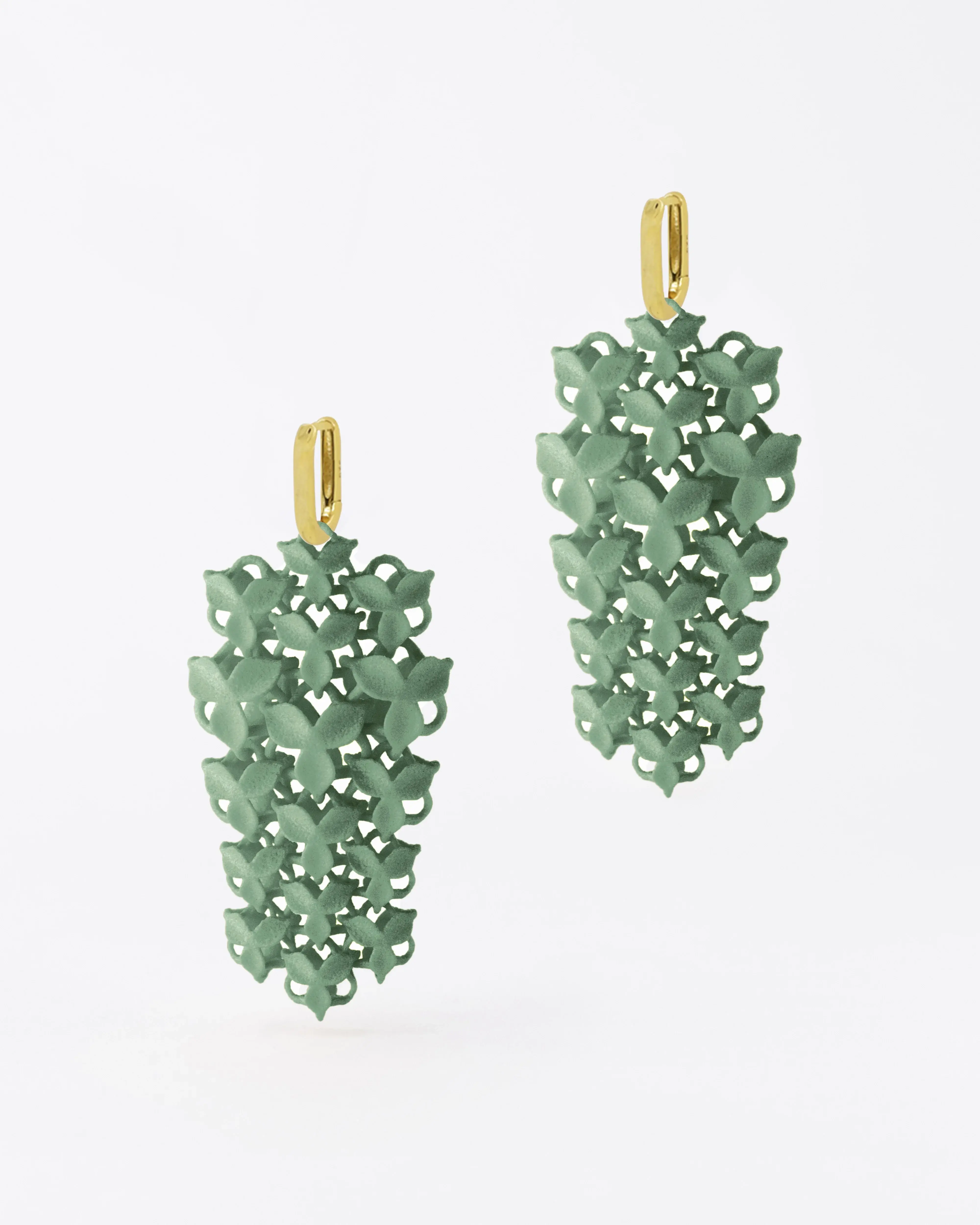 Boltenstern Fabnora Ohrringe Blossom Small Sage Green by BLAHASCHMUCK WIEN