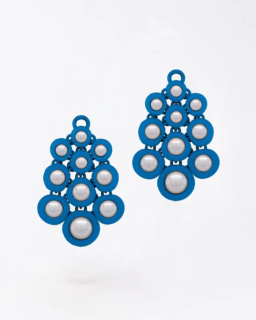 Boltenstern Fabnora Ohrringe Pearl Small Cobalt Blue by BLAHASCHMUCK