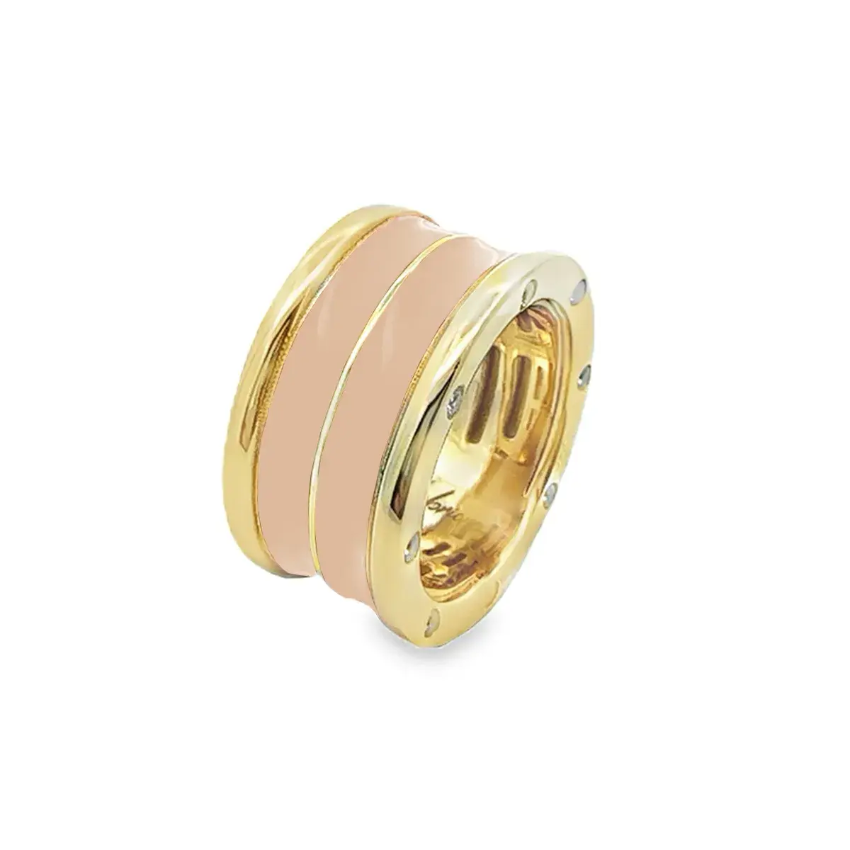 Labrioro Double Line Collection Ring Beige by Blahaschmuck Vienna