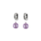 Miniaturbild: 10mm Facettiertes Quarzglas, Einhängerpaar, viola