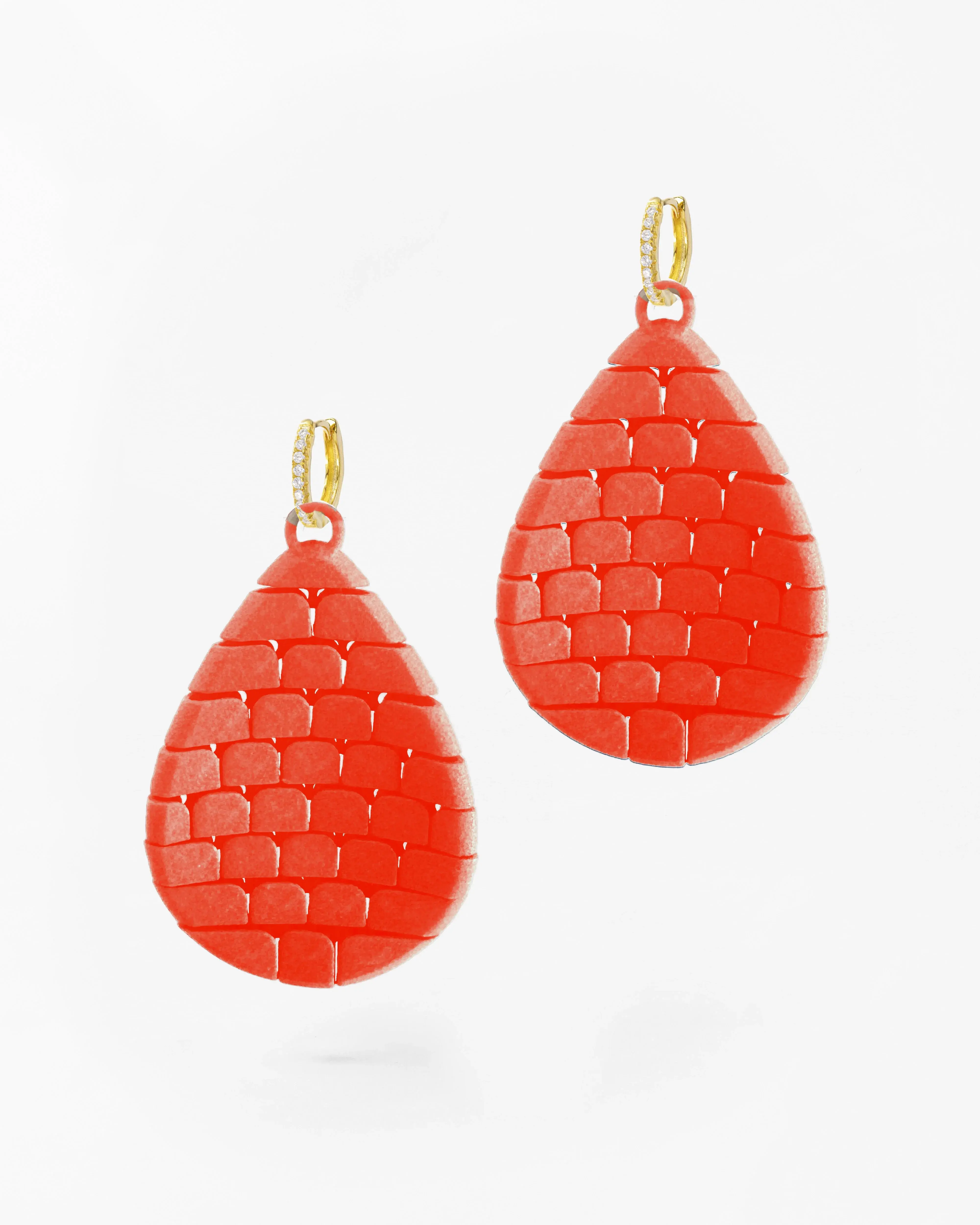 Boltenstern Fabnora Ohrringe Scala Papaya Orange by BLAHASCHMUCK WIEN