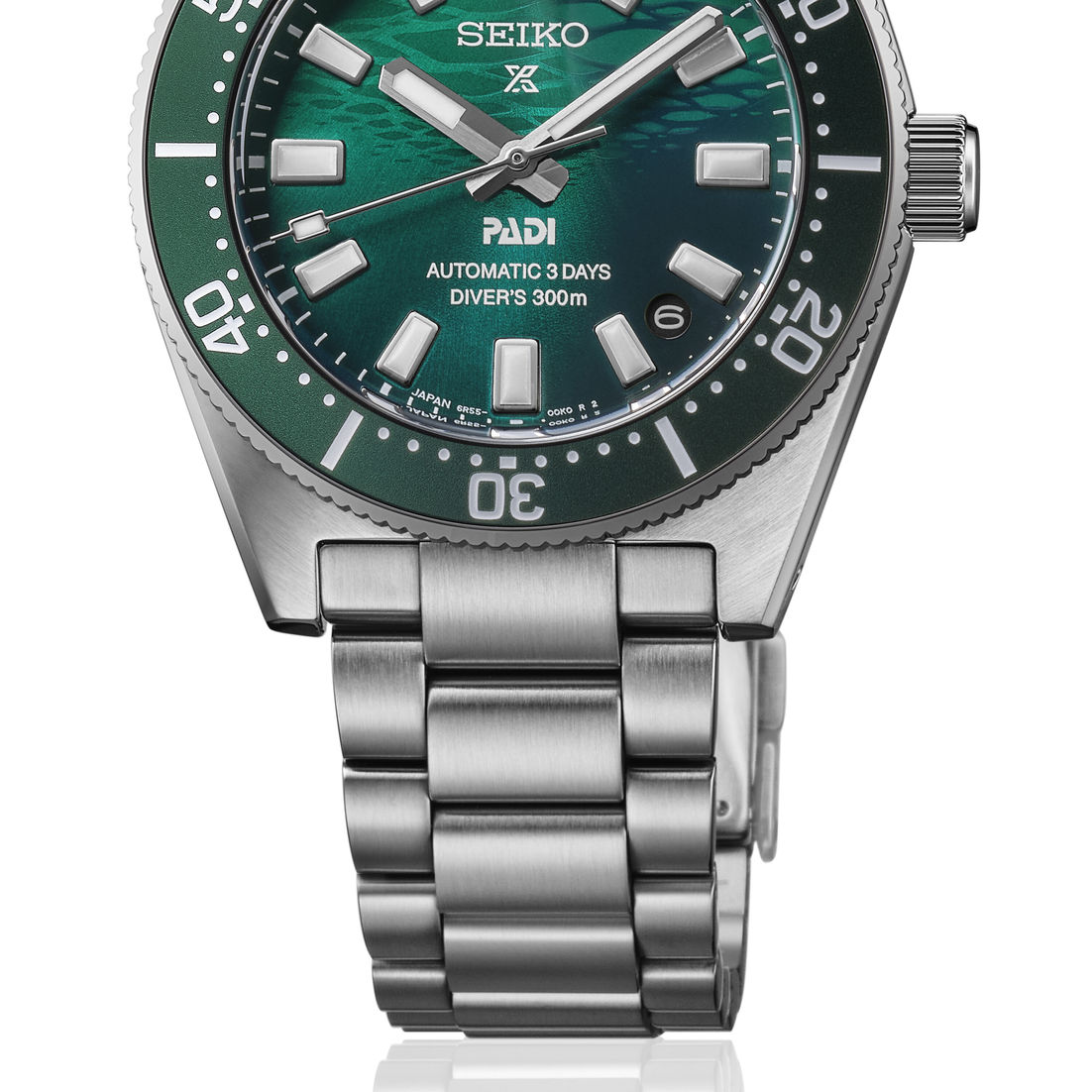 SEIKO Prospex Sea 1965 Heritage Automatic Diver’s SPB501J1 PADI Special Edition Automatikuhr mit grünem Zifferblatt, grüner T