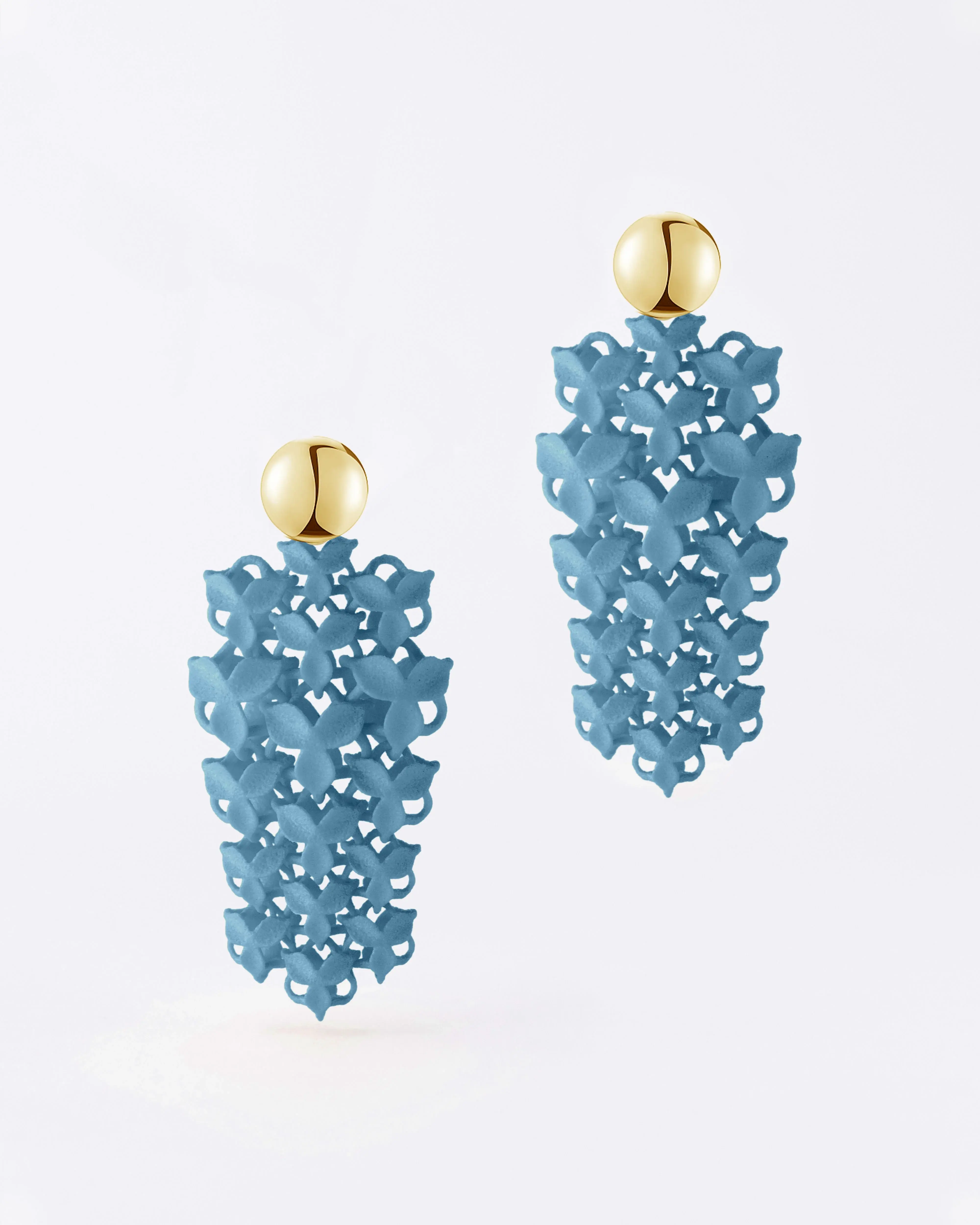 Boltenstern Fabnora Ohrringe Blossom Small Topaz Blue by BLAHASCHMUCK WIEN