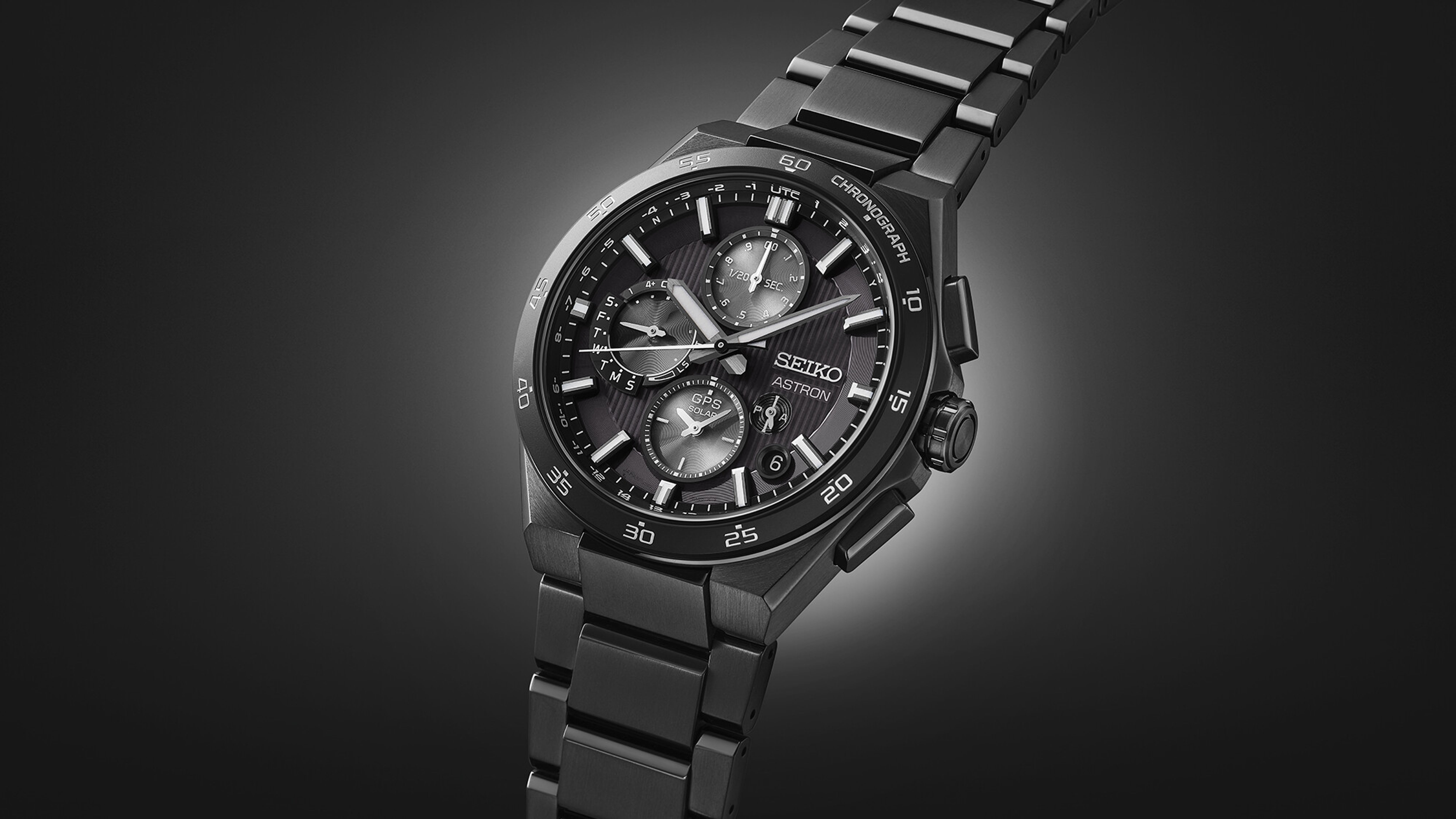 SSH155J1 | Dual Time Chronograph Ø 43 mm GPS Solar Schwarz Chrono