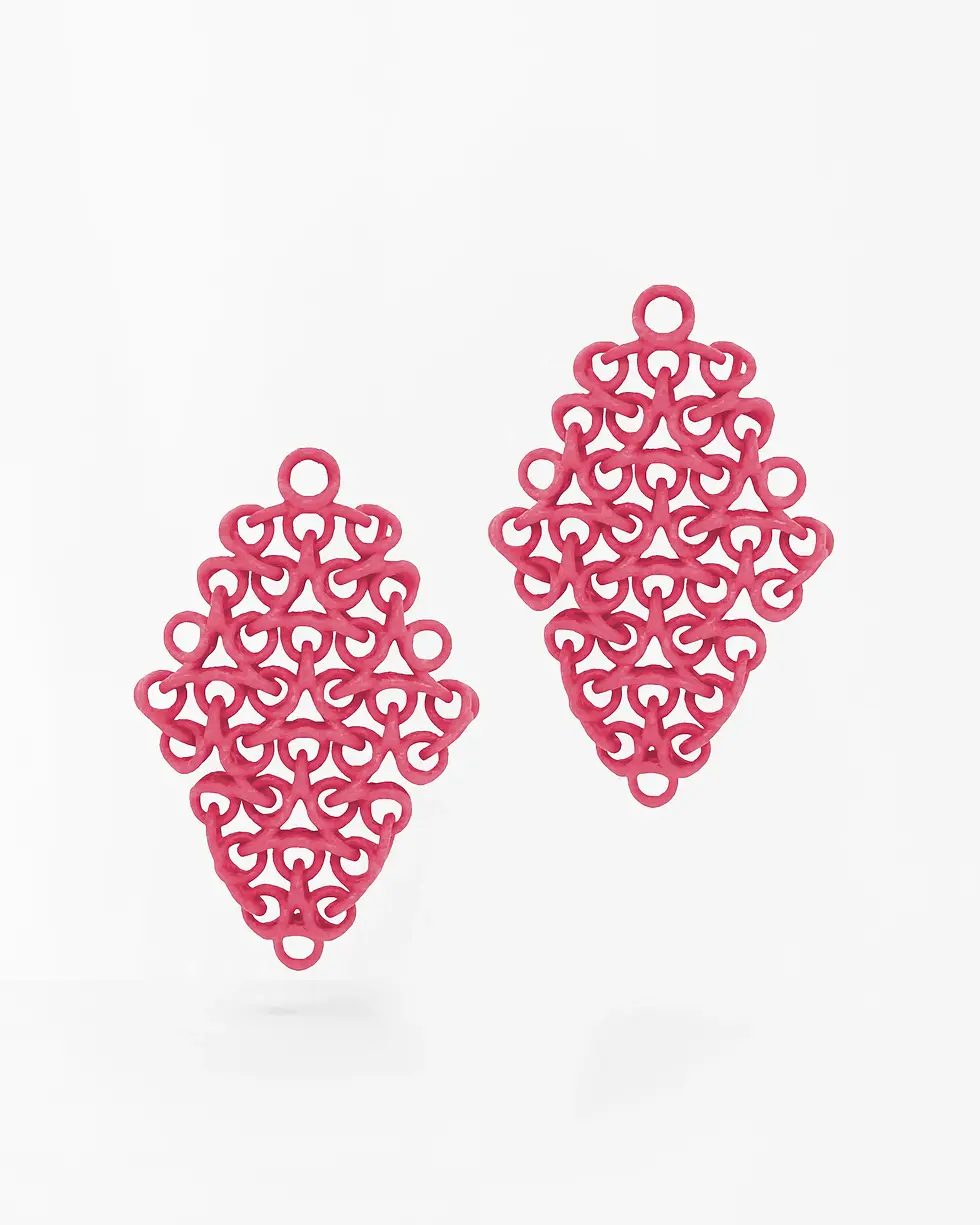 Boltenstern Fabnora Ohrringe Rondo Raspberry Pink by BLAHASCHMUCK WIEN