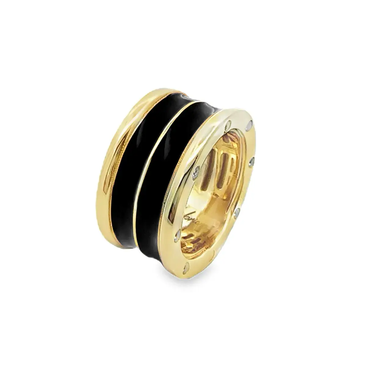 Labrioro Double Line Collection Ring Nero Schwarz by Blahaschmuck Vienna