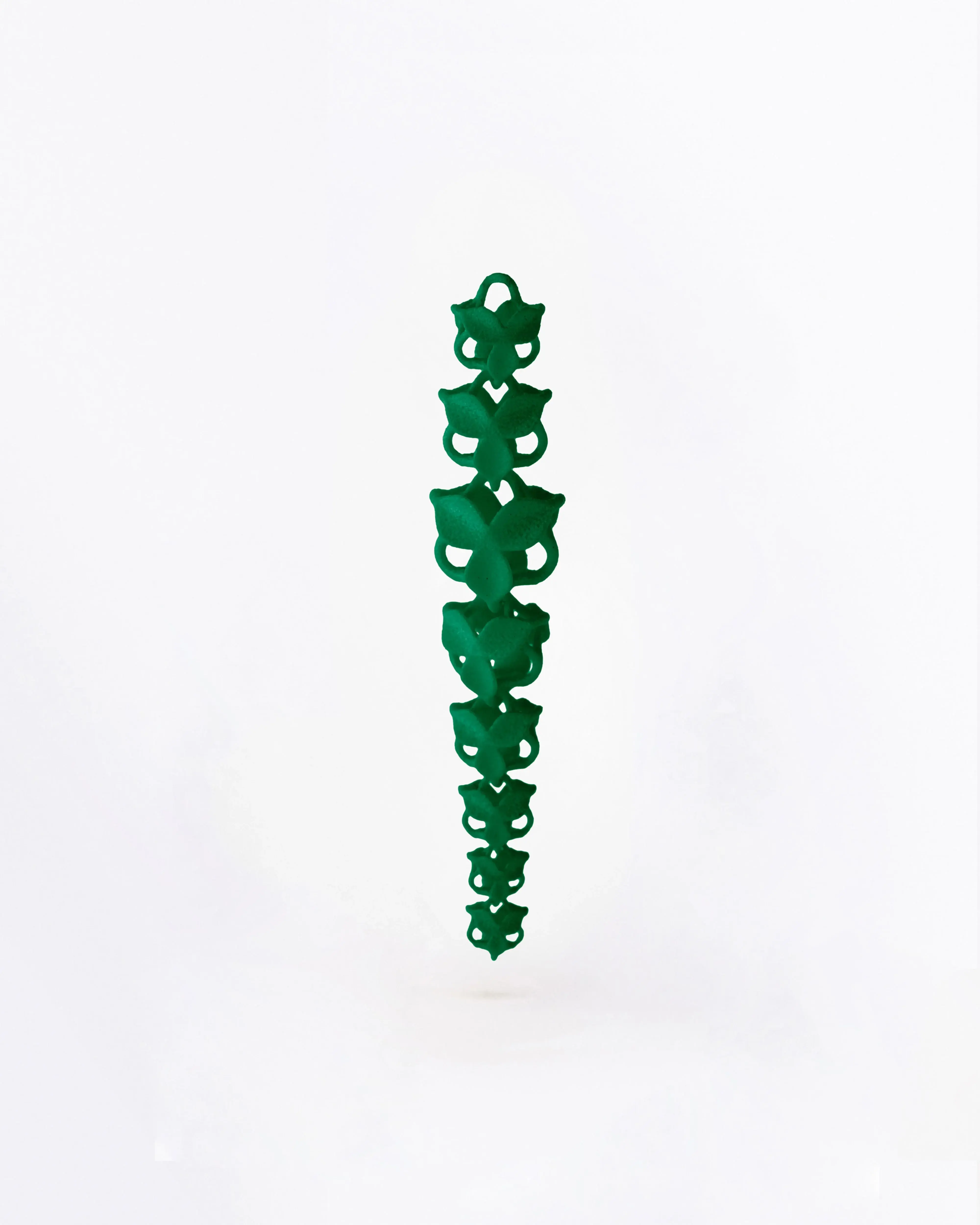 Boltenstern Fabnora Ohrringe Blossom Long Forest Green by BLAHASCHMUCK WIEN