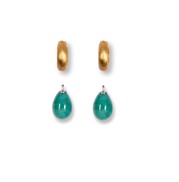 Quarztropfen, grün türkis, 16mm