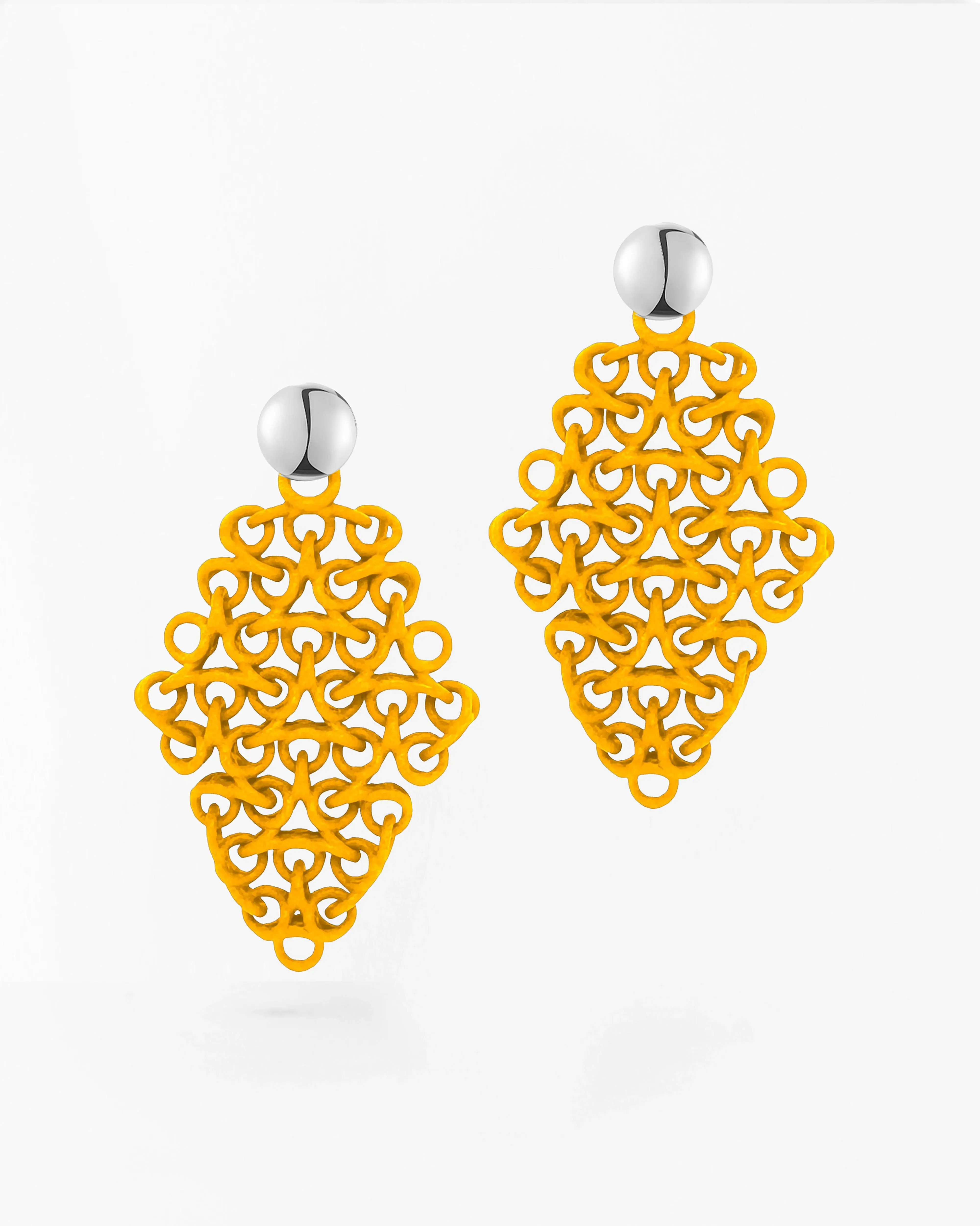 Boltenstern Fabnora Rondo Ohrringe Sunflower Yellow by BLAHASCHMUCK WIEN