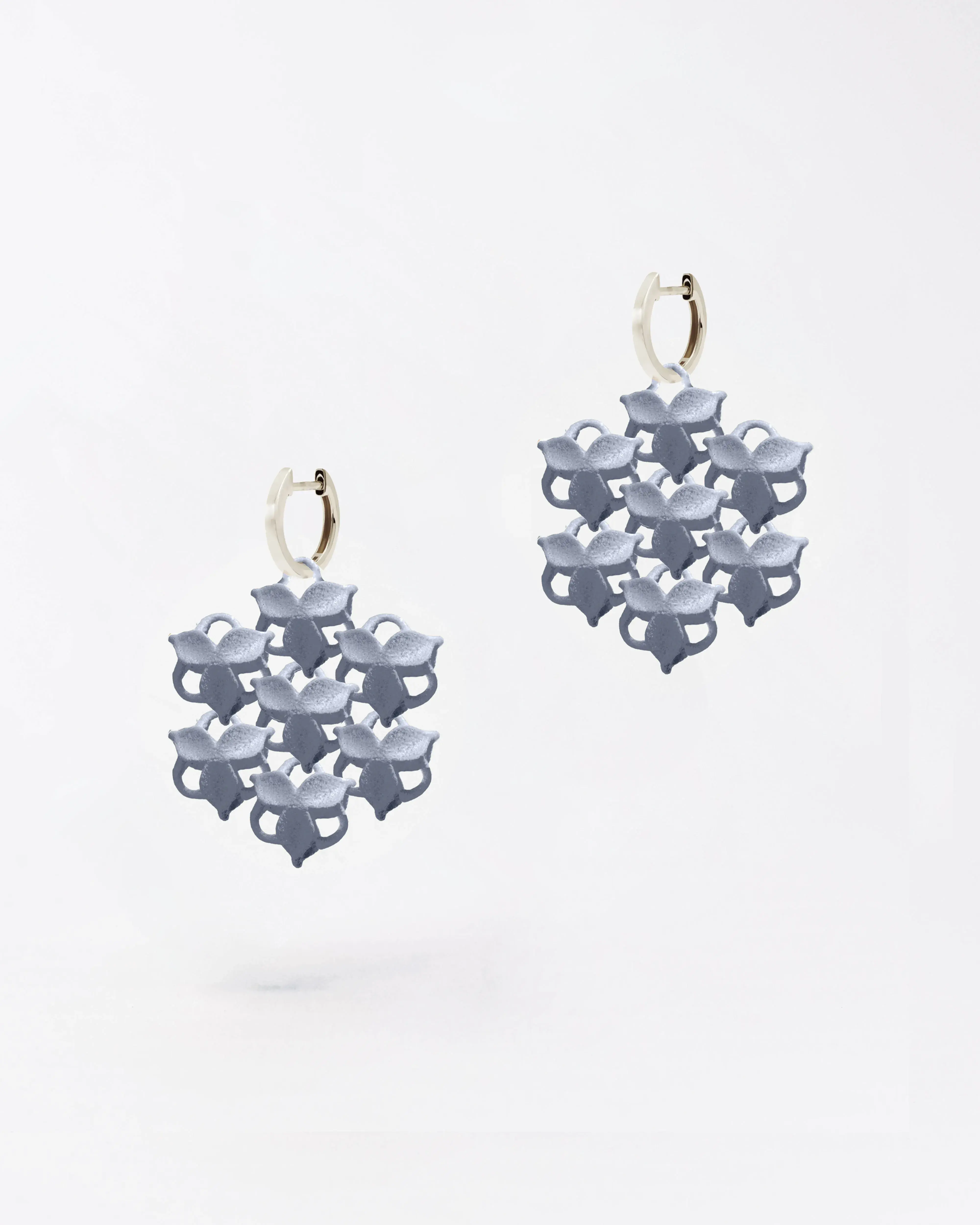 Boltenstern Fabnora Ohrringe Blossom Mini Cool Grey by BLAHASCHMUCK WIEN 1010
