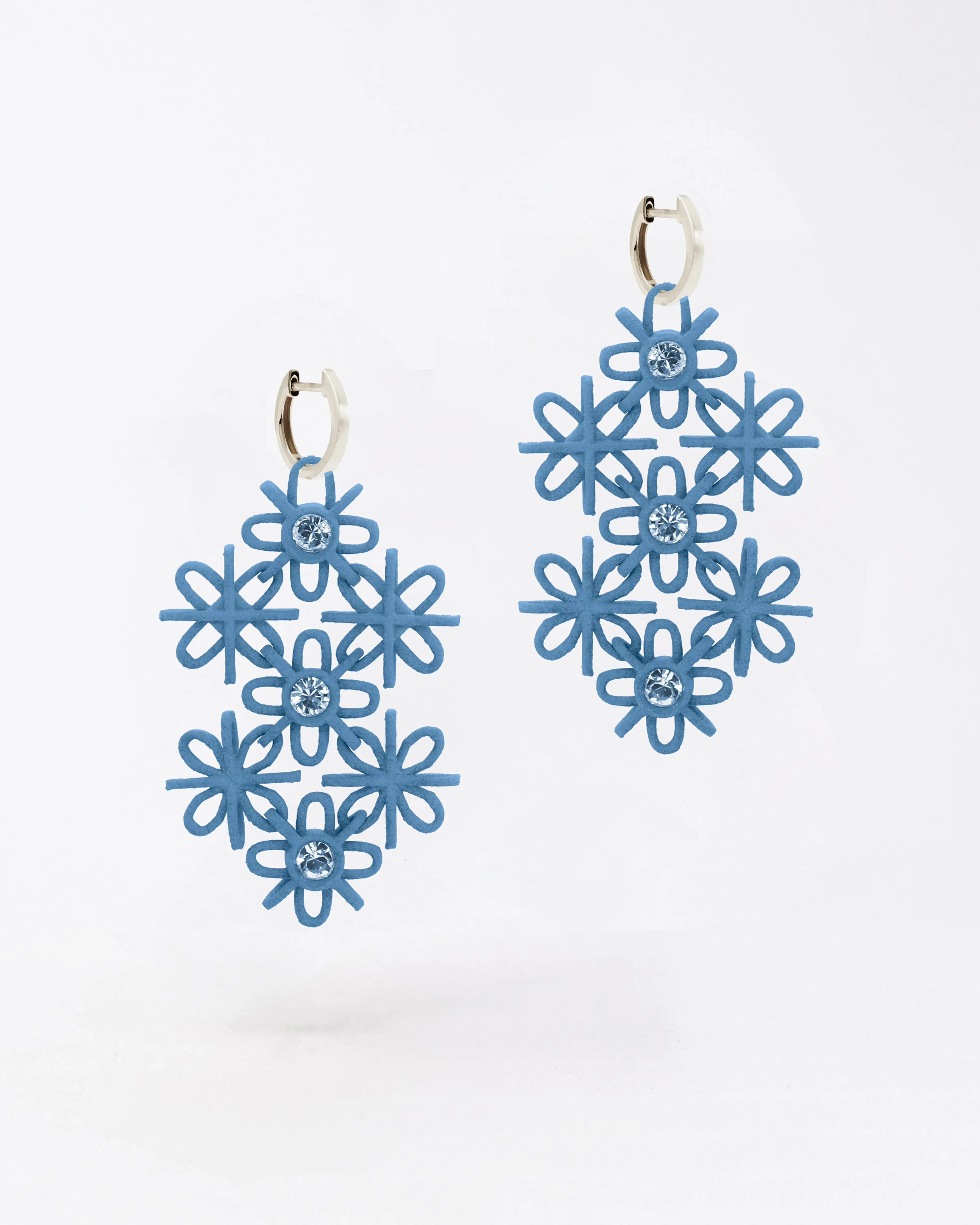 Boltenstern Fabnora Ohrringe LACE Topaz Blue by BLAHASCHMUCK WIEN