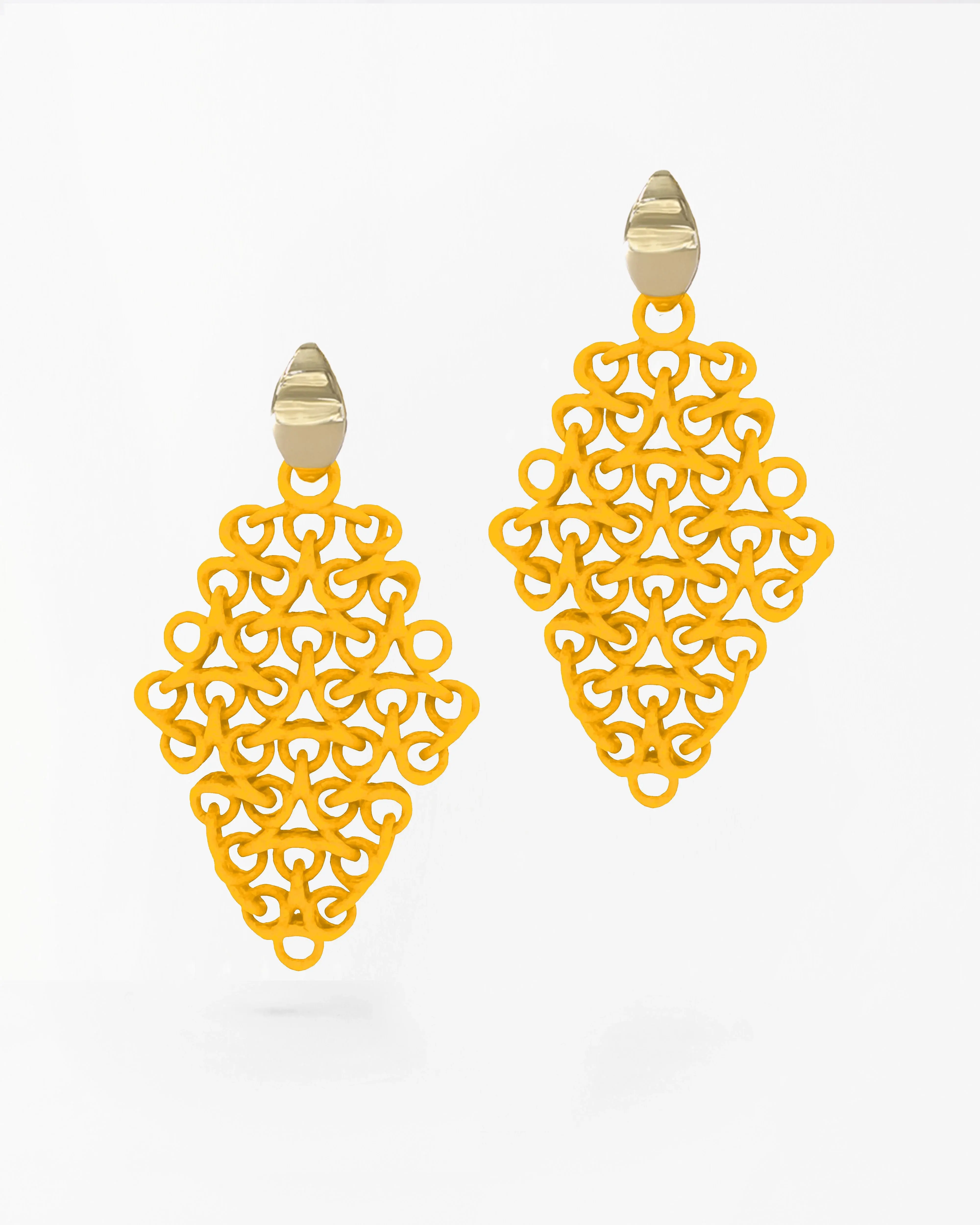 Boltenstern Fabnora Rondo Ohrringe Sunflower Yellow by BLAHASCHMUCK WIEN