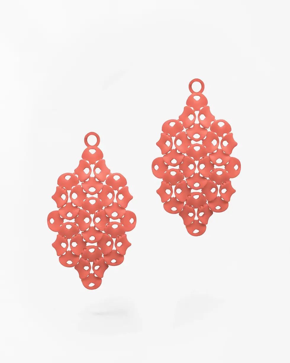 Boltenstern Fabnora Ohrringe Ornament Salmon Red