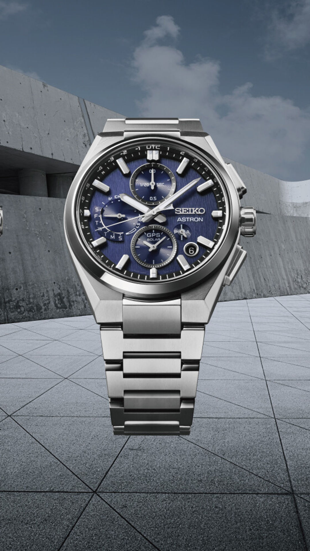 SEIKO Astron GPS Solar Dual Time Chronograph SSH159J1