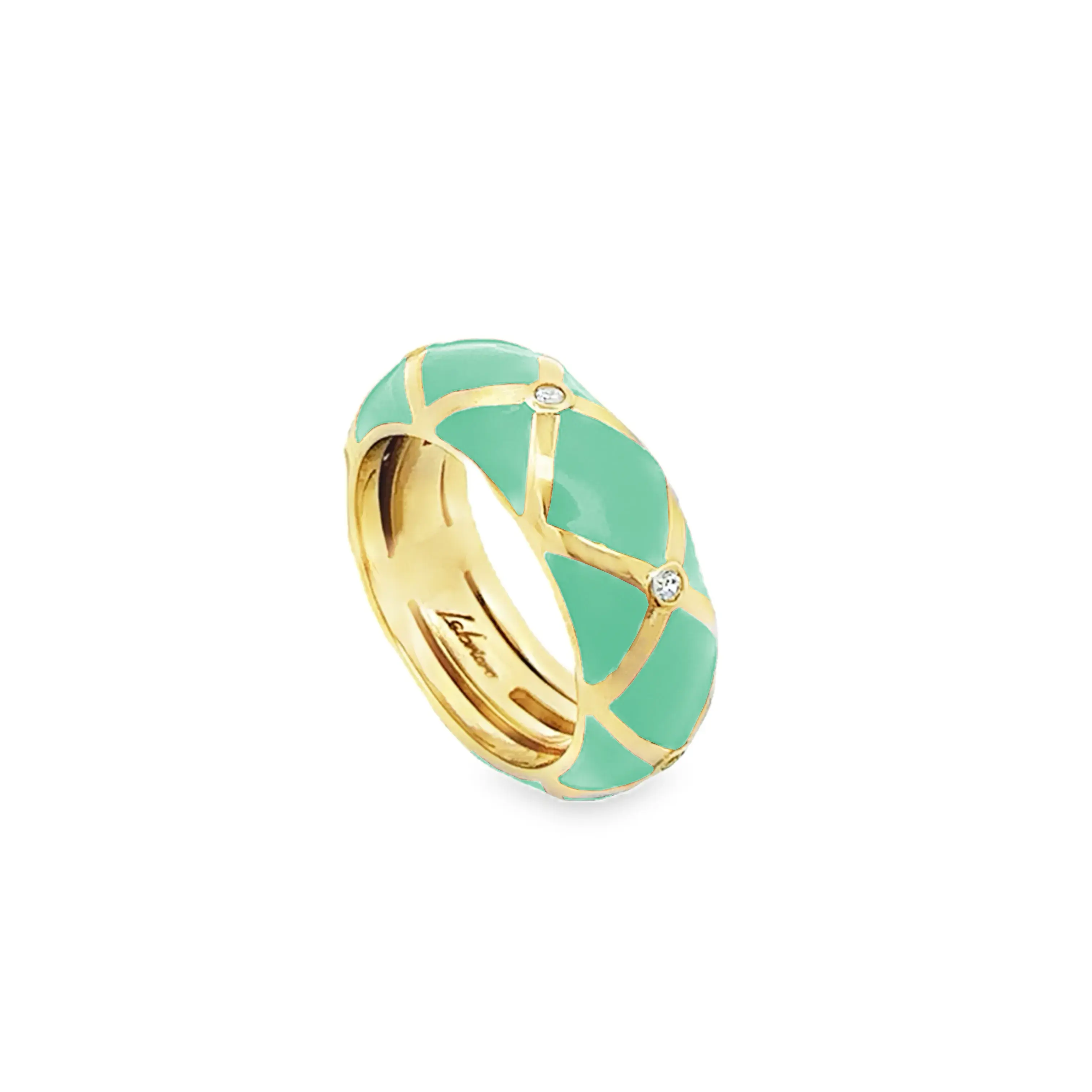 Labrioro Charme Collection Ring Verde Acqua by Blahaschmuck Vienna