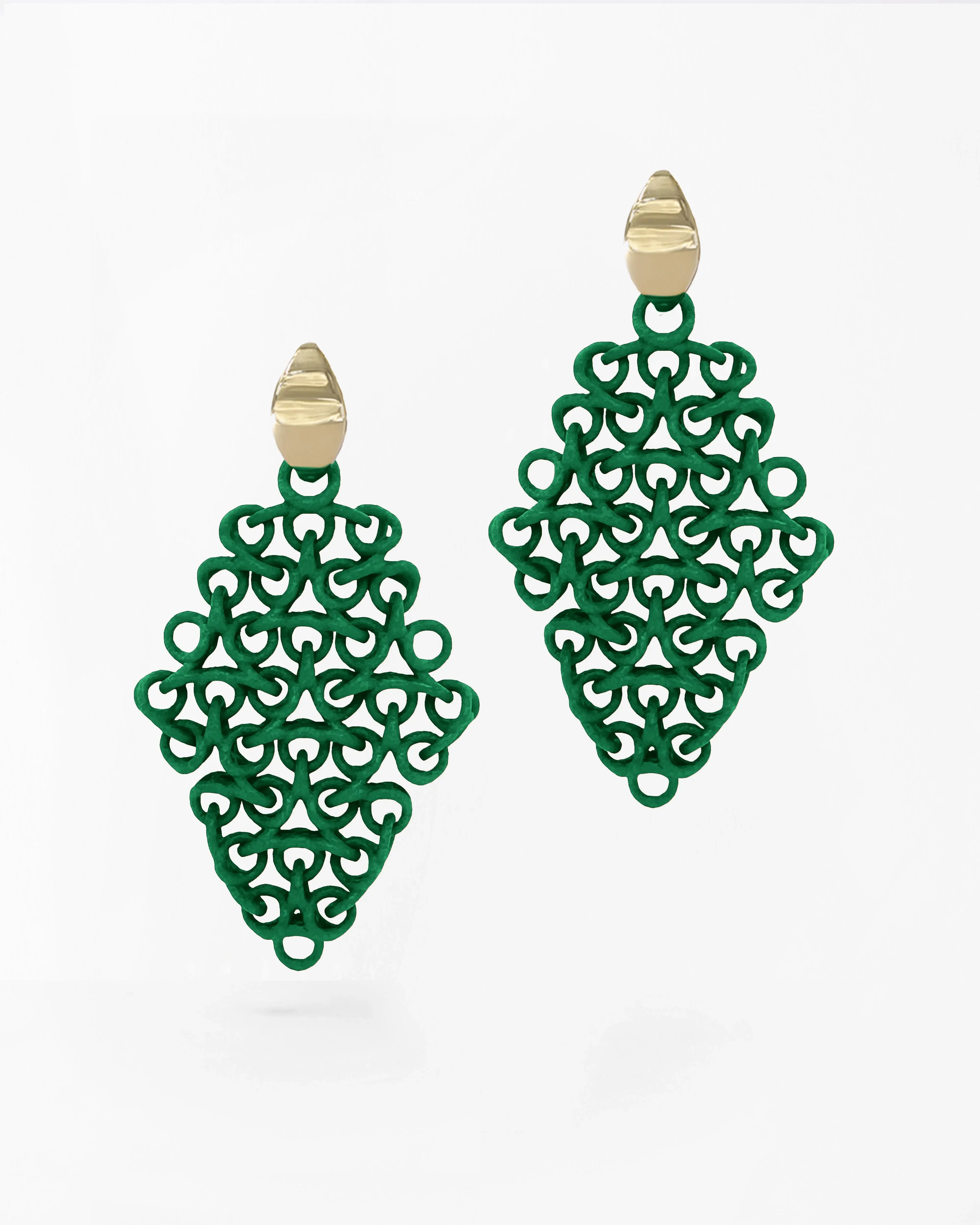 Boltenstern Fabnora Ohrringe Rondo Forest Green by BLAHASCHMUCK WIEN