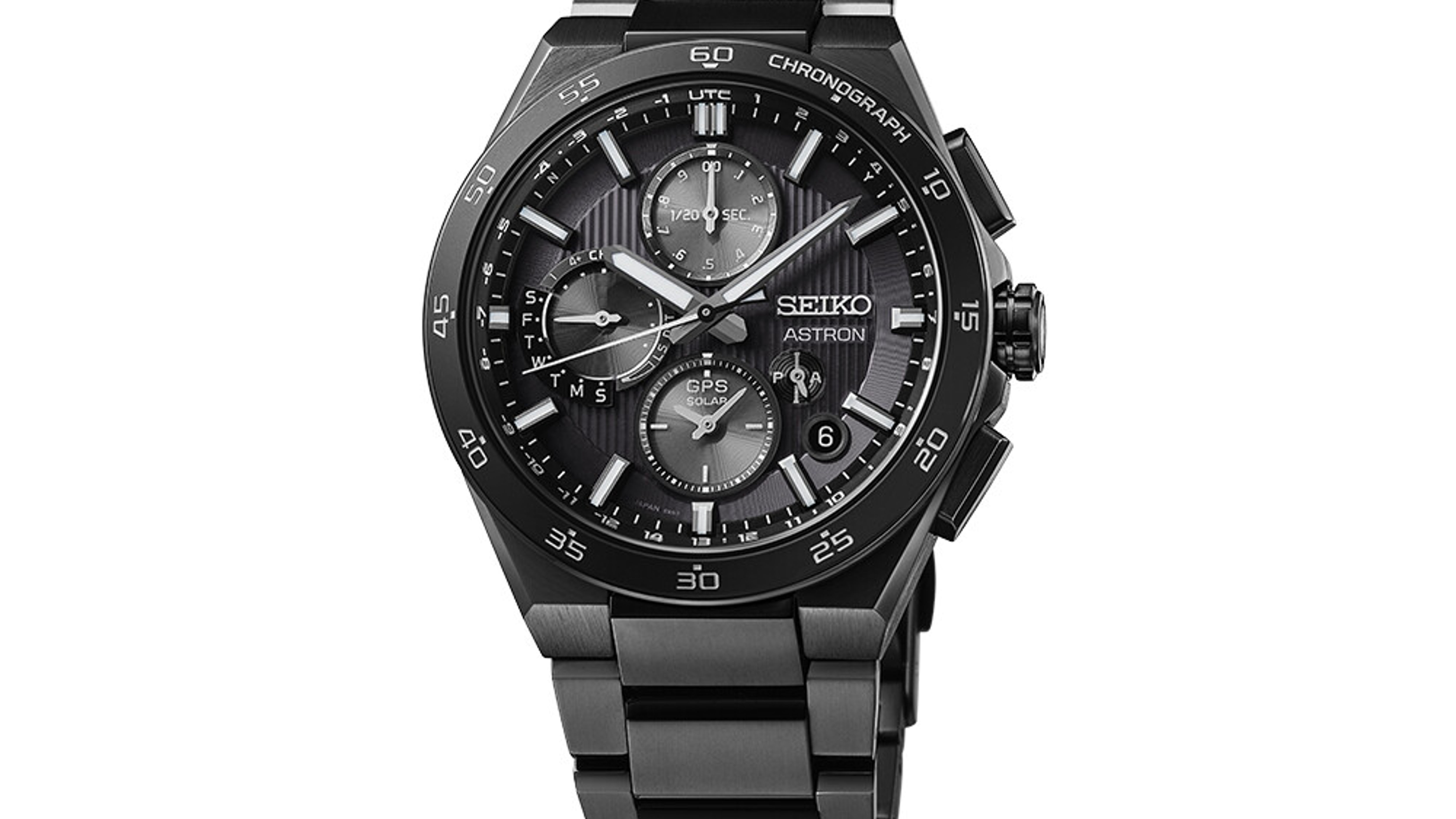 SSH155J1 | Dual Time Chronograph Ø 43 mm GPS Solar Schwarz Chrono