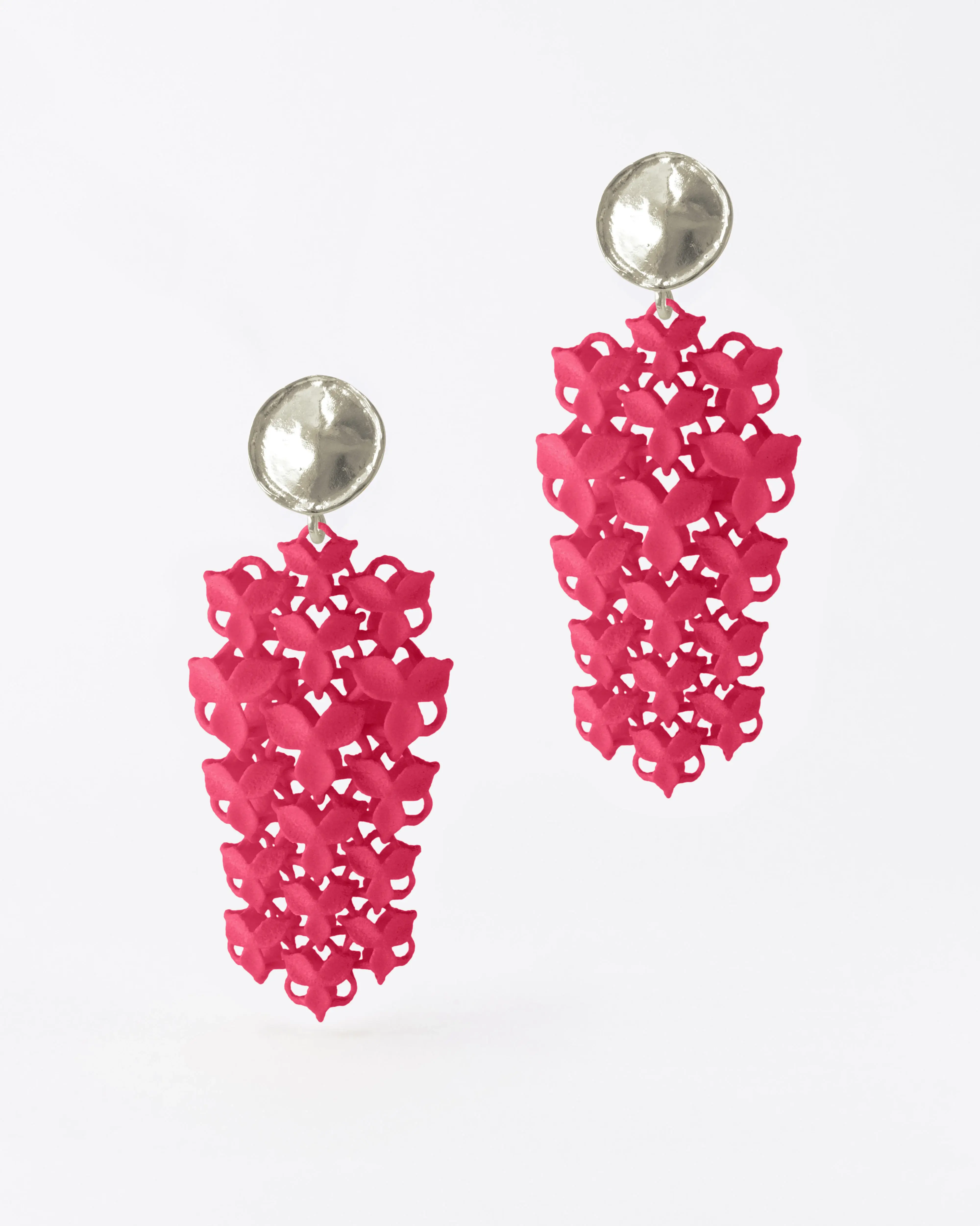 Boltenstern Fabnora Ohrringe Blossom Small Raspberry Pink by BLAHASCHMUCK WIEN