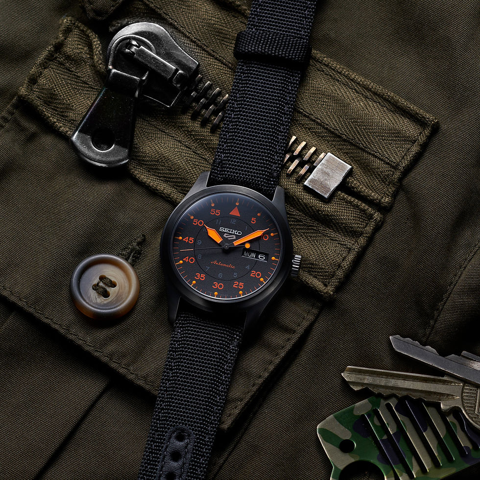 SEIKO SRPH33K1 | Field Series Ø 39,4 mm Auto Schwarz-Orange