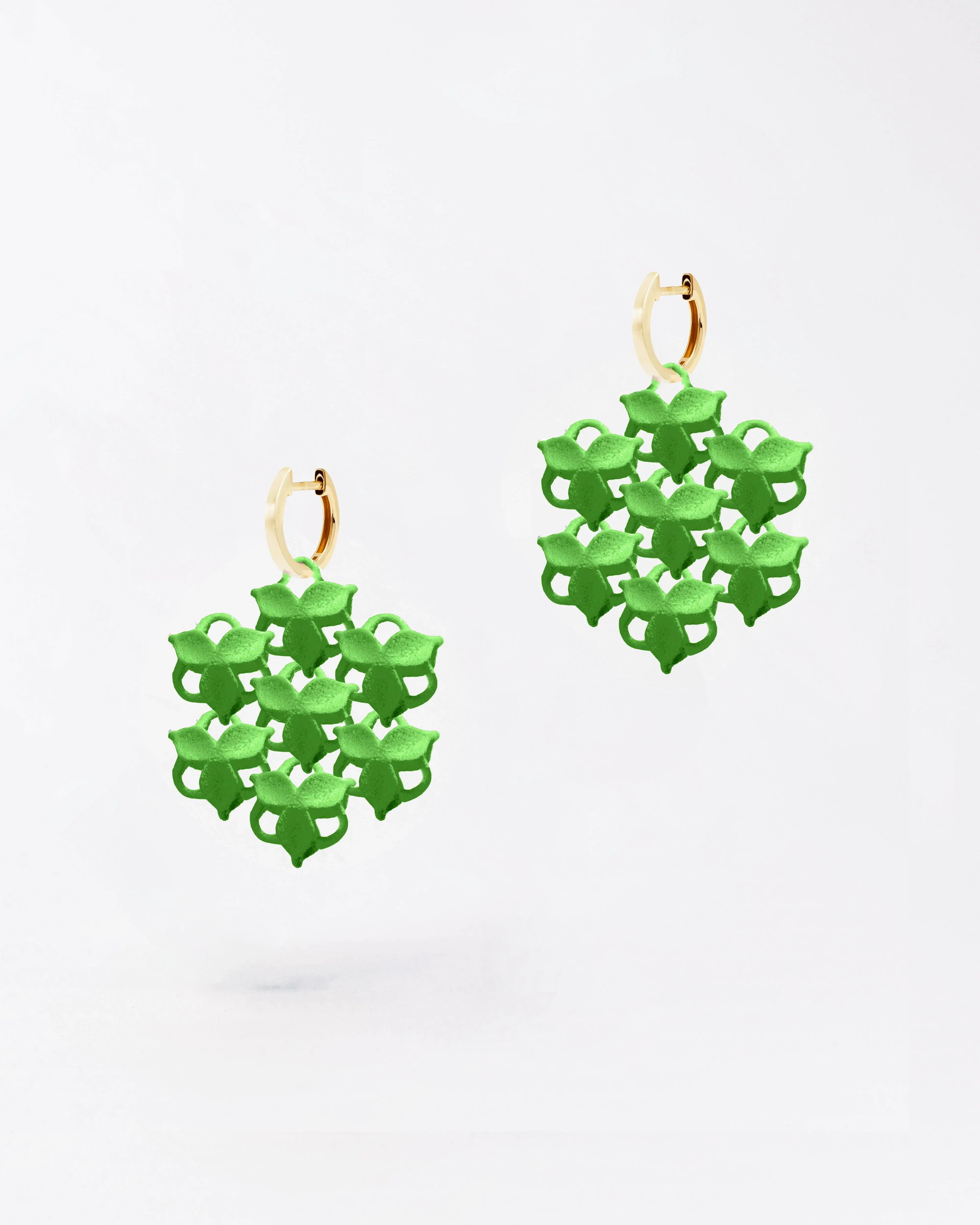 Boltenstern Fabnora Ohrringe Blossom Mini Lime Green by BLAHASCHMUCK WIEN