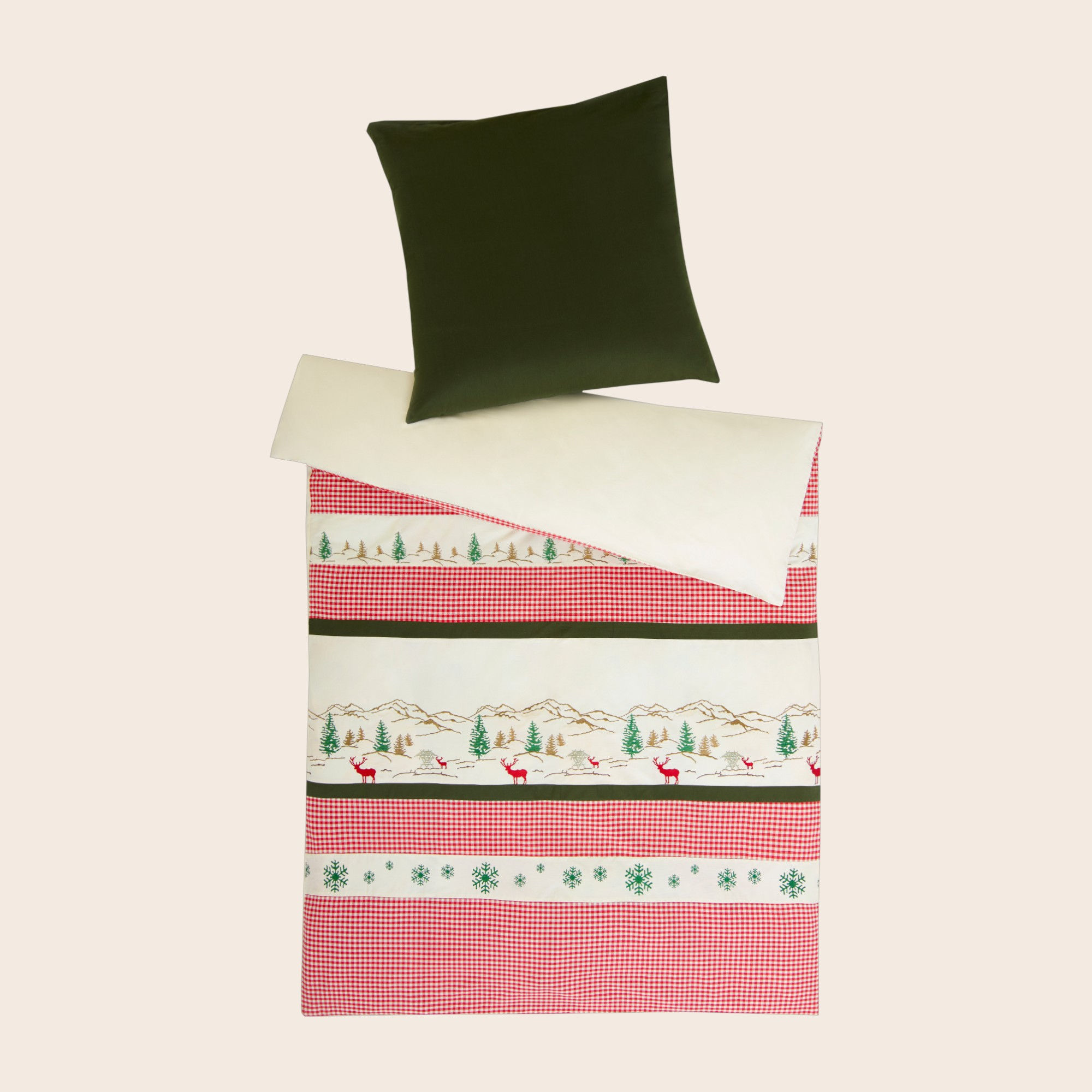 LEDINA Bettwäsche SET „X-Mas“ aus 100% hochwertige Baumwolle Satin