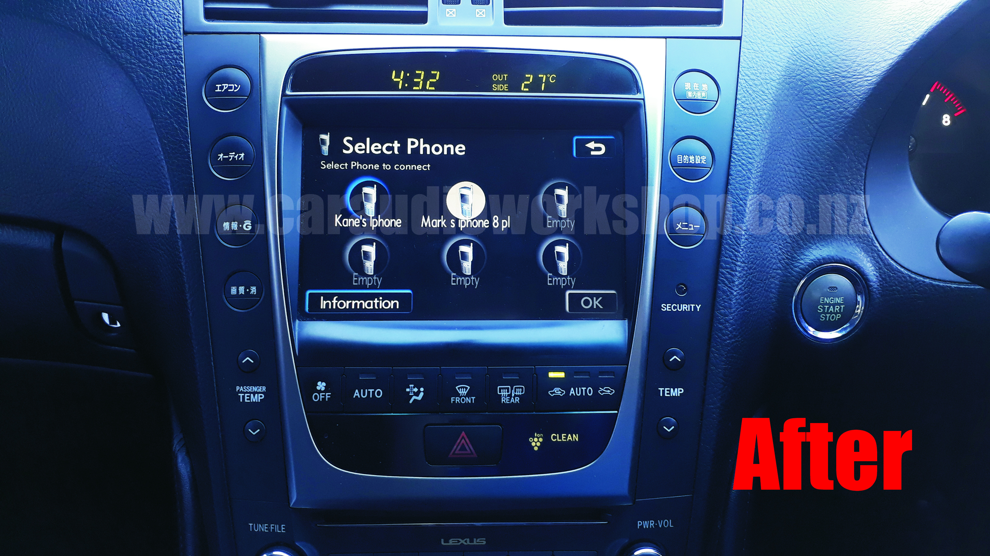 GS350 / GS430 Japanese to English Car Audio