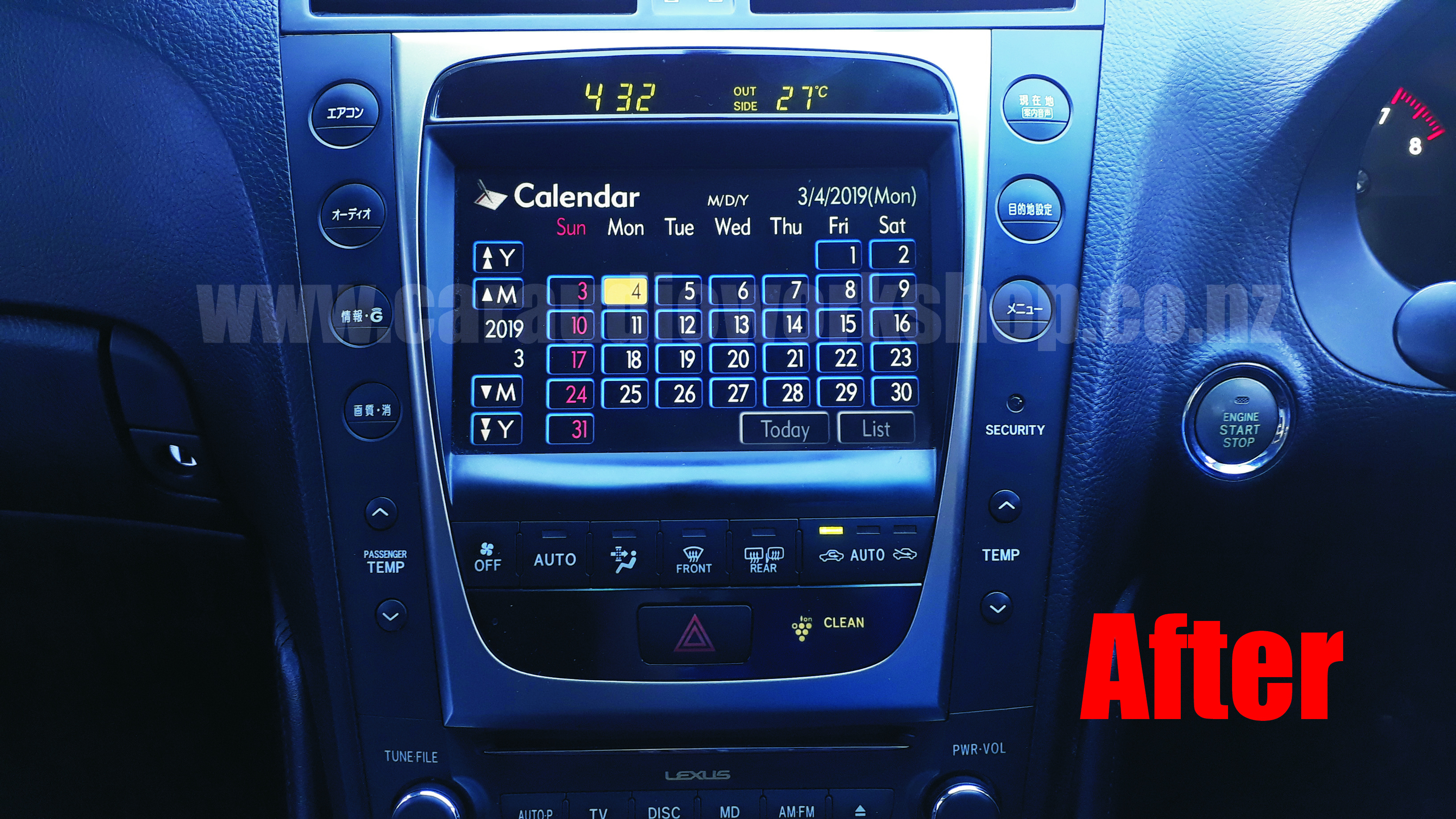 GS350 / GS430 Japanese to English Car Audio