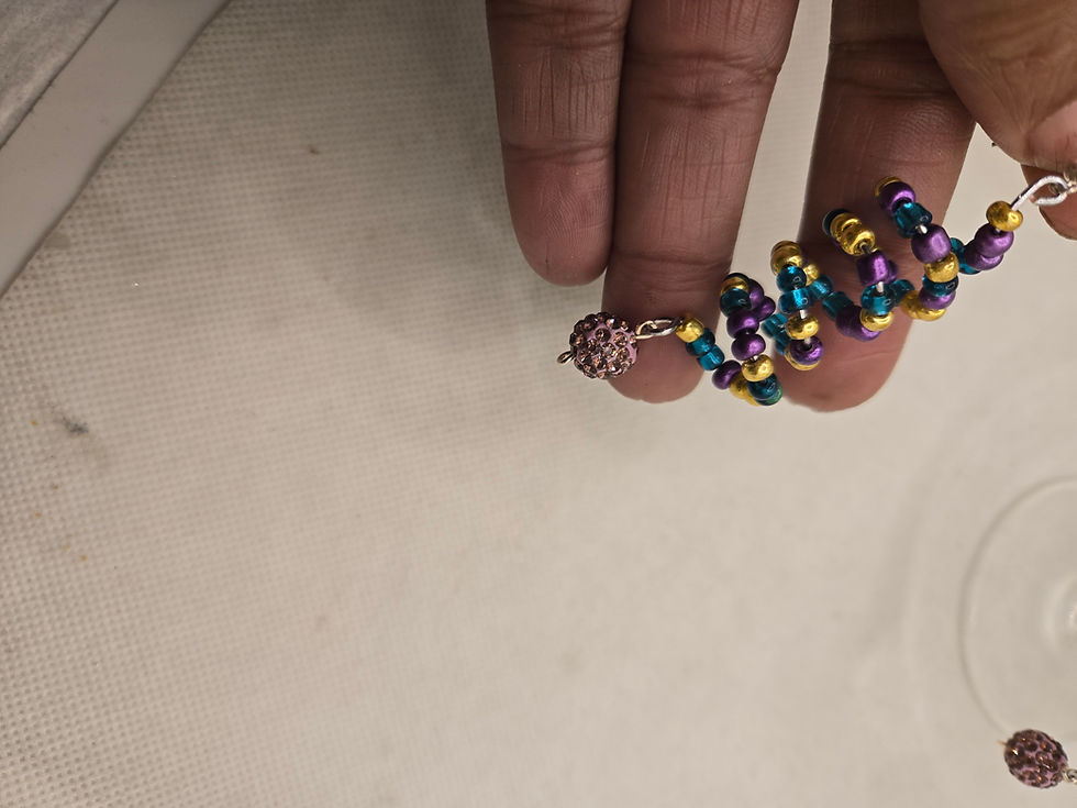 Thumbnail: Colorful Spiral  Earrings & 3-in-1 Cuff Bracelet Set – Vibrant Purple Theme