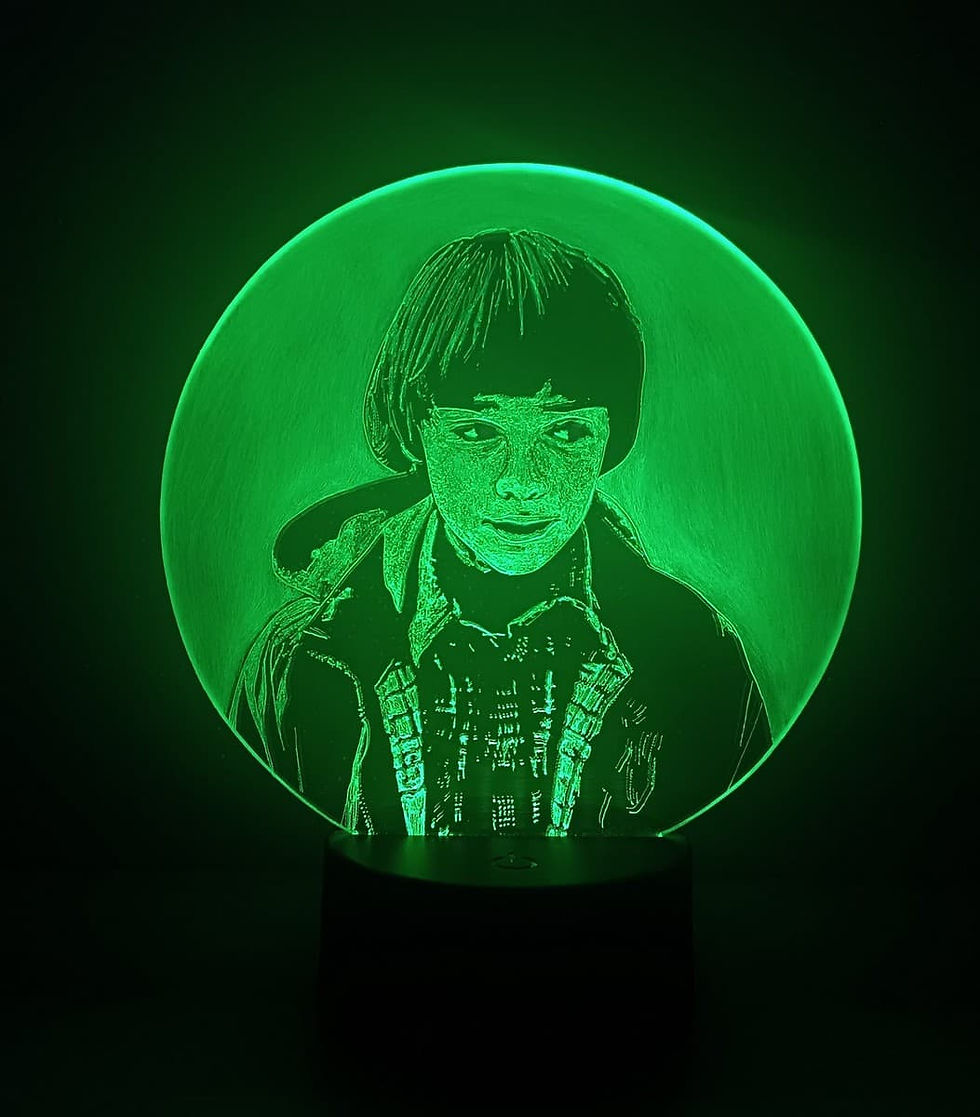 Miniature : lampe LED tactile à l'image de Will dans la série Stranger things de couleur verte