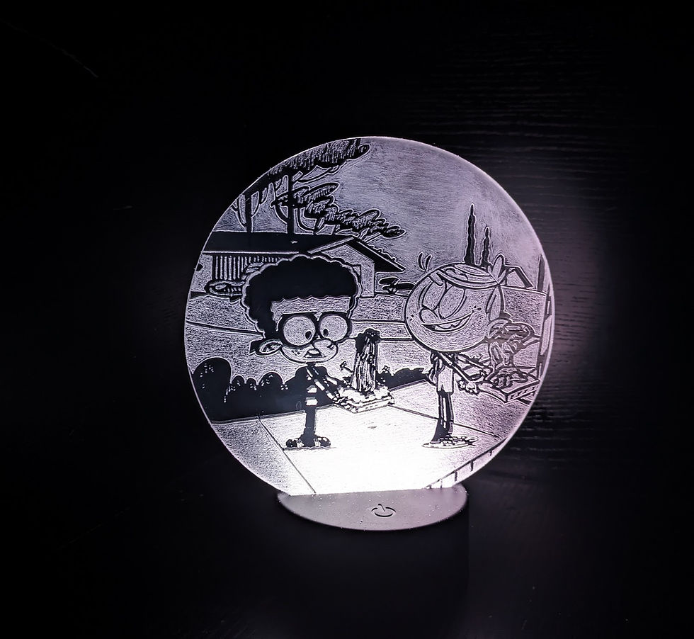 Miniature : Lampe veilleuse LED Bienvenue chez Les Loud de couleur blanche