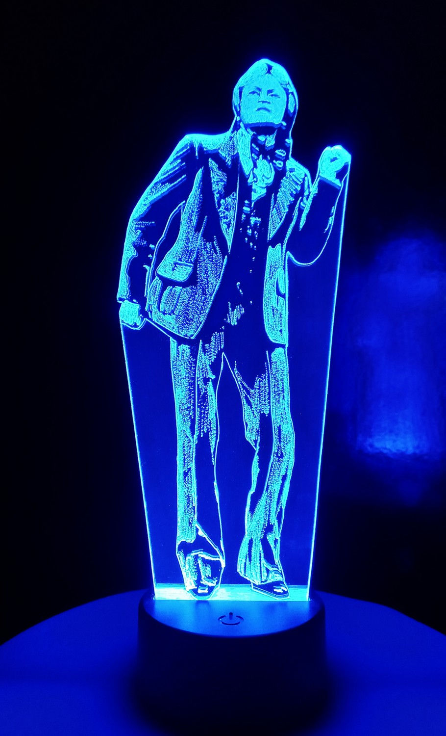 Miniature : lampe LED silhouette de Claude François de couleur bleue