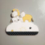 plaque de porte en bois lion pluche pour prénom enfant