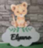 Plaque de porte de chambre lionceau prénom enfant personnalisée en bois peuplier de haute qualité pour chambre enfant