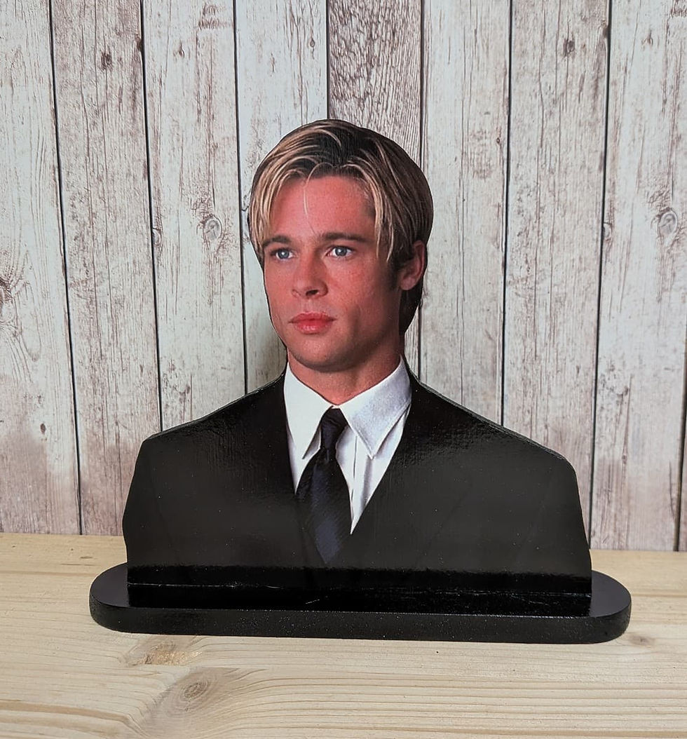 Décoration à poser Brad Pitt image en vernis colle fait main dans les Hauts-de-France