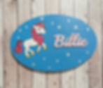 plaque de chambre licorne prénom personnalisable prix mini fait main en bois pour chambre enfant