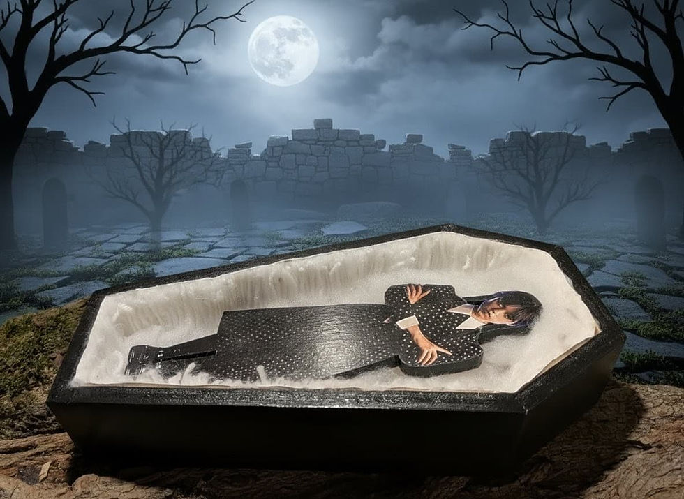 Miniature : Boite gothique Mercredi Addams décoration macabre chic faite main