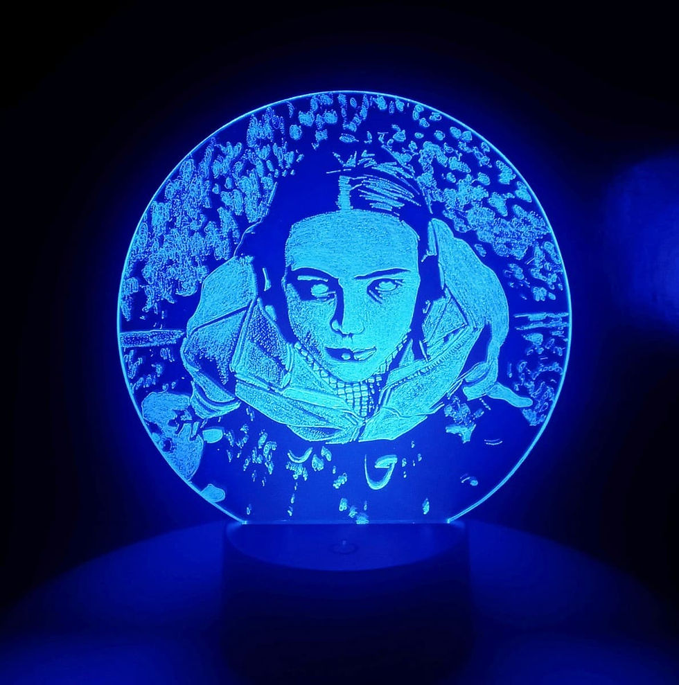 Lampe LED tactile Max de Stranger Things de couleur bleue