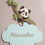 Miniature : Plaque de porte de chambre prénom Maximilien décorée avec un panda sur une branche