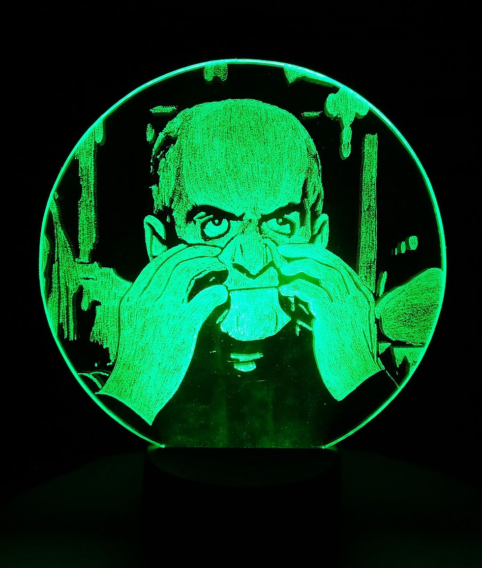 lampe LED tactile du film L'homme orchestre de couleur verte