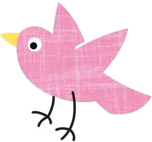 oiseau décoratif rose pour plaque de porte prénom fille
