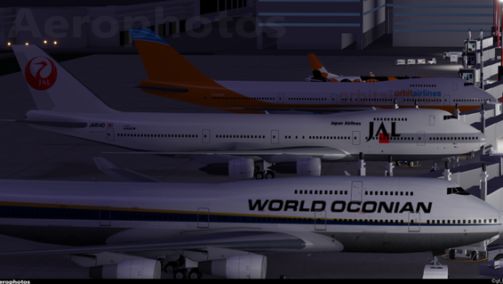 Japan Airlines B747-246B (JA8140) Parked at Umibutsu Intl. after a short hop from Leovetsk Intl. alo