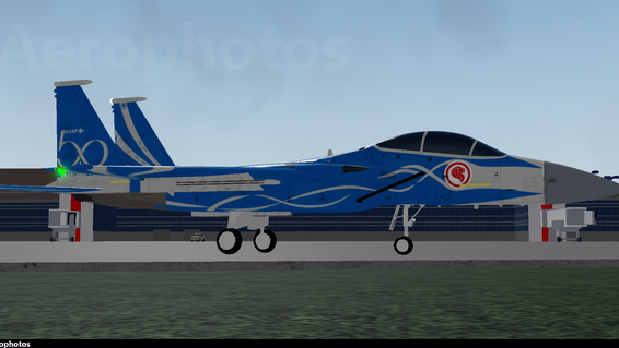 A Republic of Singapore Air Force McDonnell Douglas F-15D "50 Years of RSAF" taxiing to the runway in Meihua.
