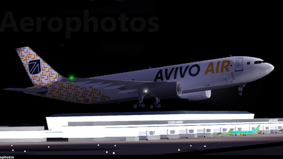 An Avivo Air Cargo Airbus A300-600F registered SAV6410 taking off from Sandris International Airport